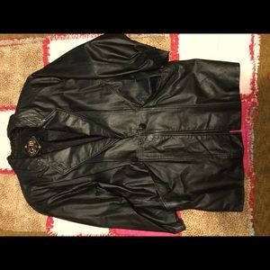 Woman’s leather coat